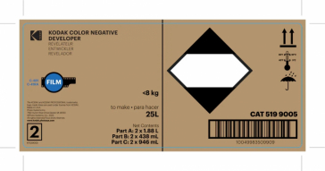 product Kodak Color Negative Developer Replenisher Makes 25 Liters - 2 Pack
